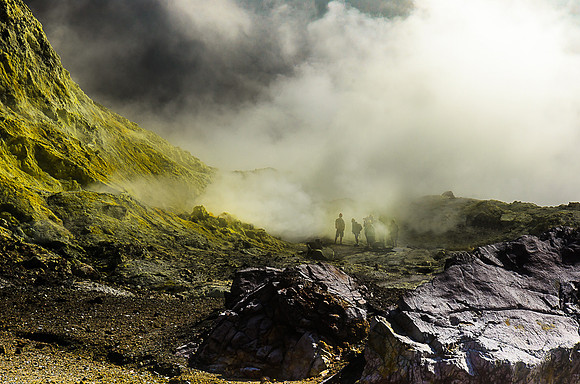 THE WHITE ISLAND IN NEW ZEALAND